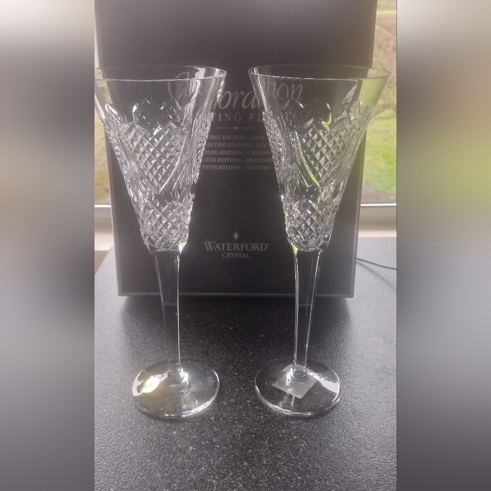 Waterford Crytal Flutes - First Edition Love